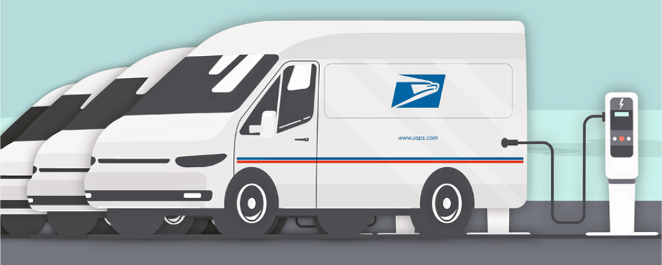 USPS electric delivery vehicles